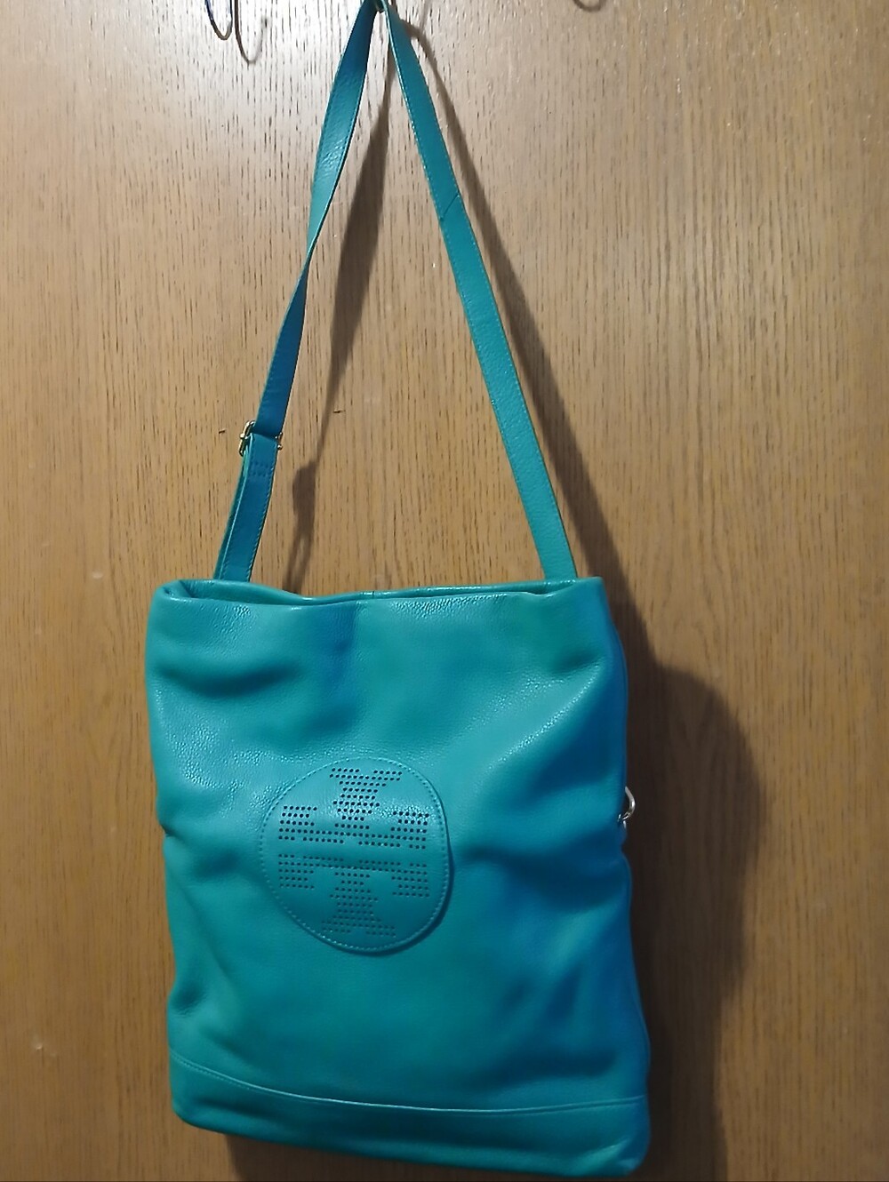 Tory Burch Amanda Foldover Crossbody Messenger Bag - Teal/Emerald Green